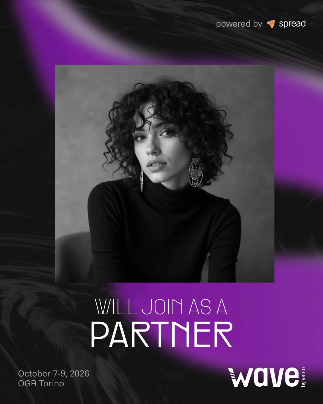 Wave by Vento partner announcement graphic created with Go Spread