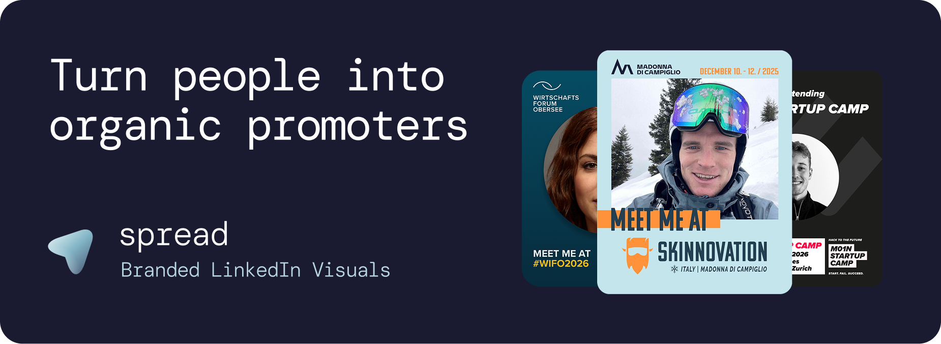 Go Spread LinkedIn Graphic Attendees Meet Me